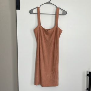 Orange nude mini dress